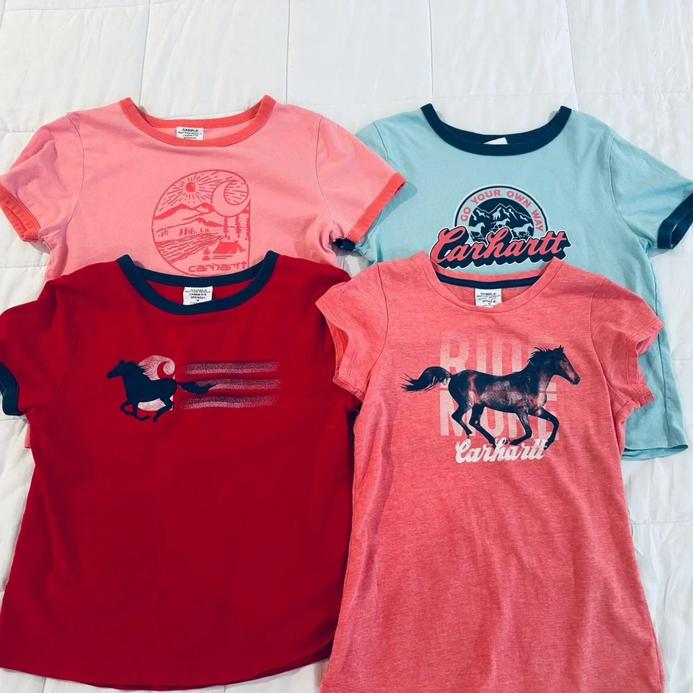 Carhartt Kids' T-Shirts in Red, Pink, and Blue - Picture 1 of 5